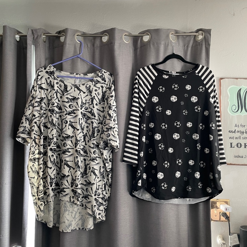 LuLaRoe Soccer Themed Irma and Randy Tee